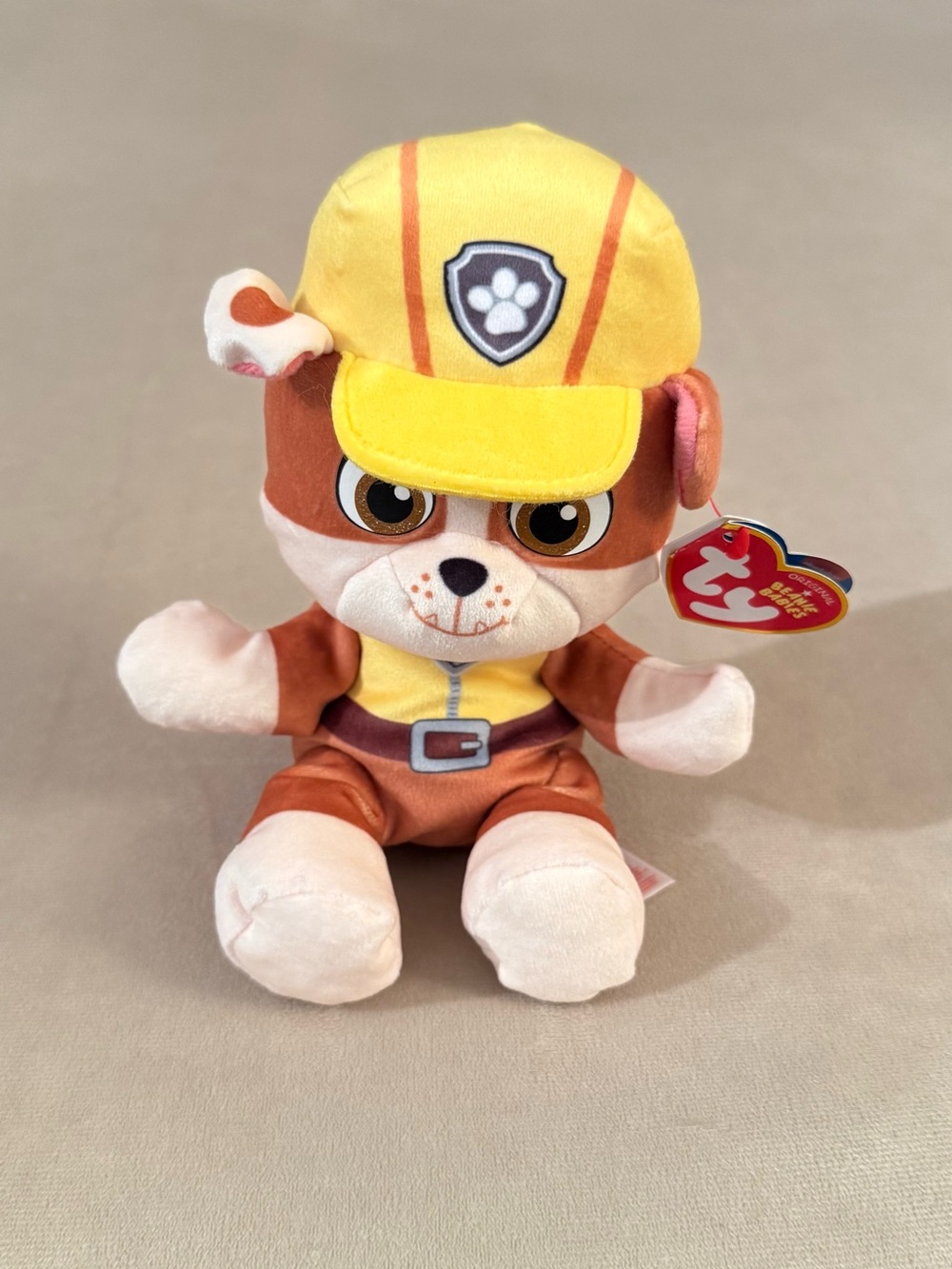 TY Paw Patrol Rubble Beanie Babie NWT